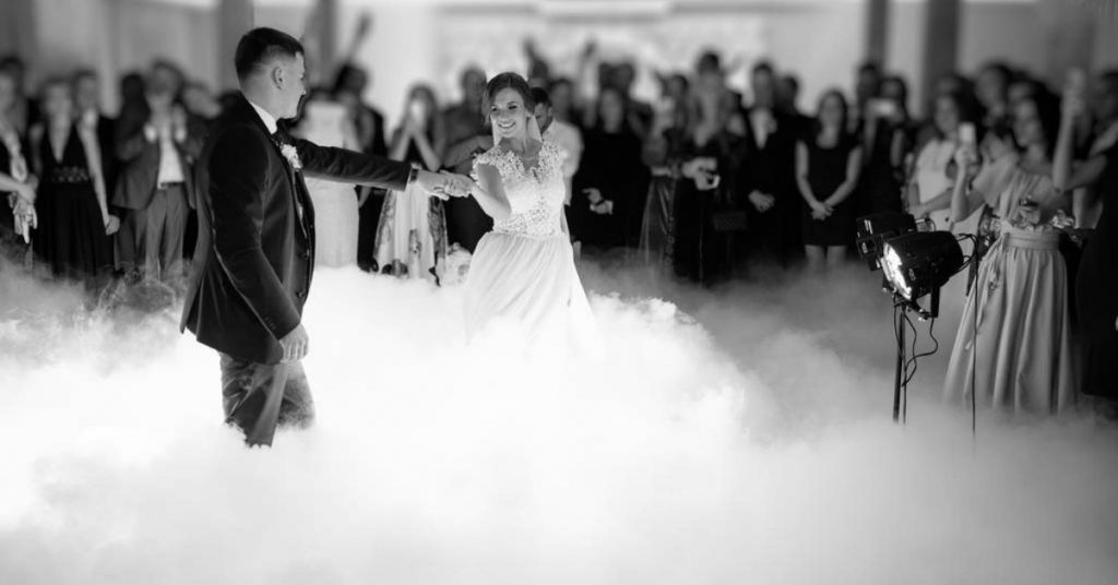 groom and bride dance